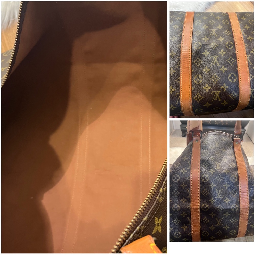 SOLD Louis Vuitton Monogram Keepall 55 With Strap, Name Tag and Poignee - Picture 13 of 17